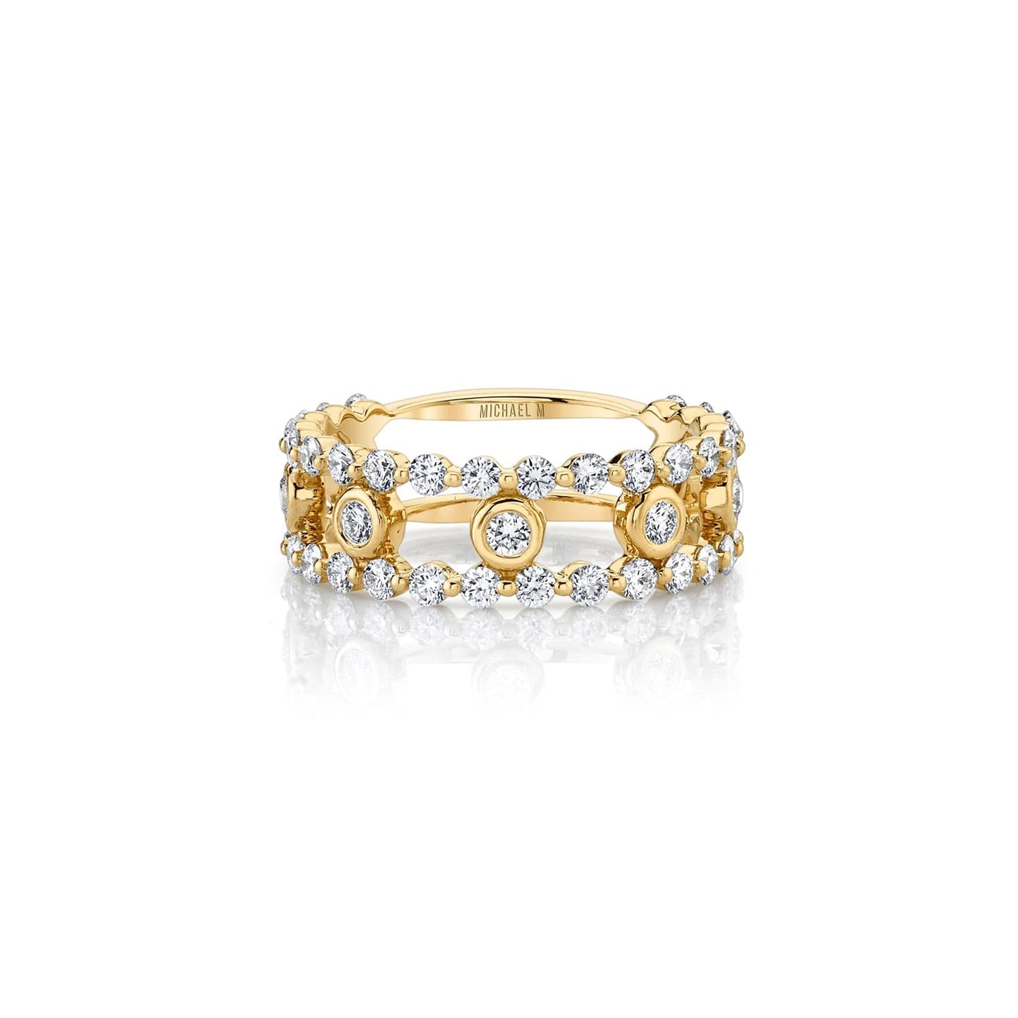 MICHAEL M Cloud Stacked Ring B388YG-4