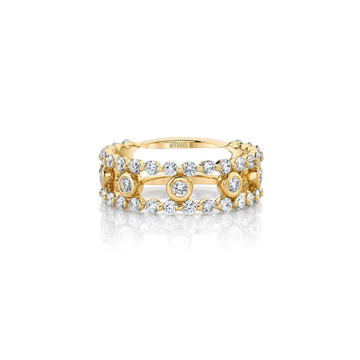 MICHAEL M Cloud Stacked Ring B388YG-4