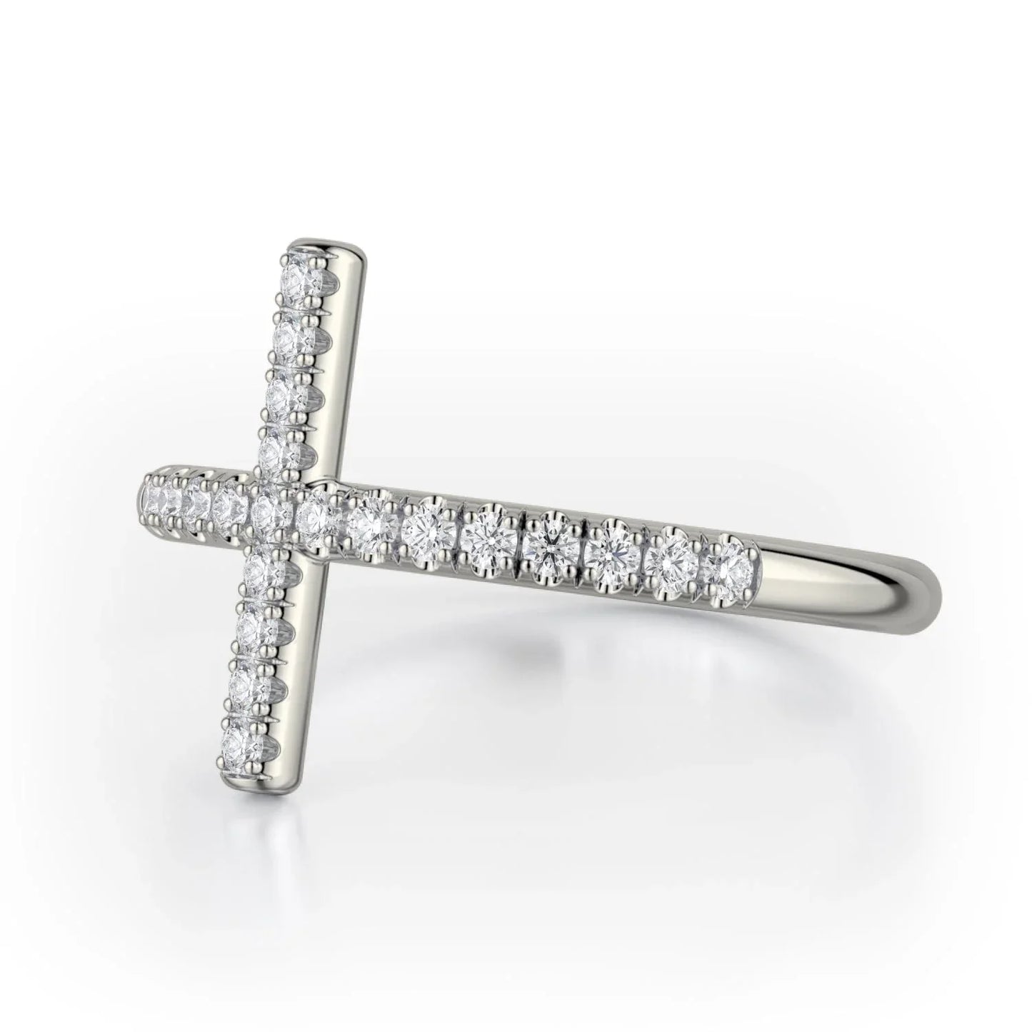 MICHAEL M Diamond Cross Ring F330-WG4