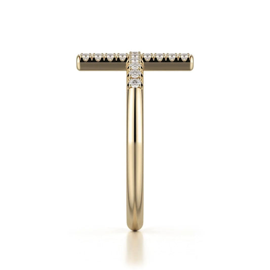 MICHAEL M Diamond Cross Ring F330-WG4