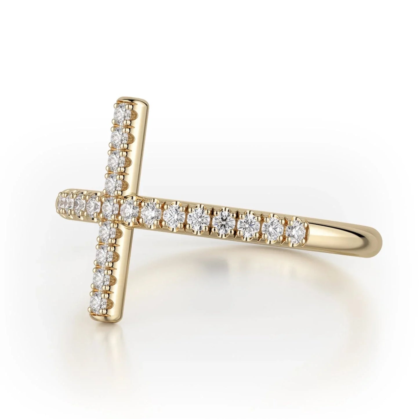 MICHAEL M Diamond Cross Ring F330-WG4