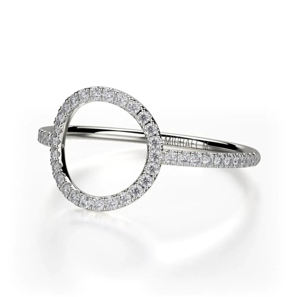 Diamond Open Circle Ring