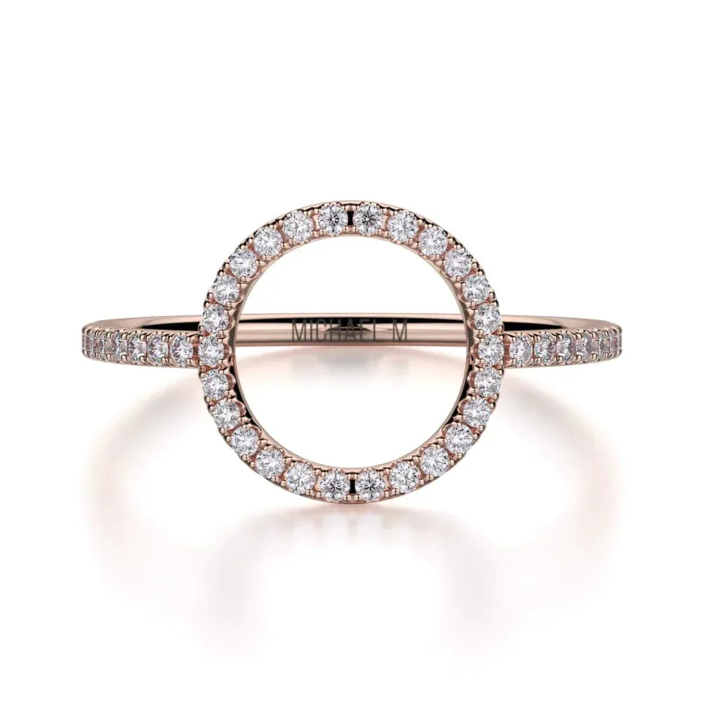 Diamond Open Circle Ring