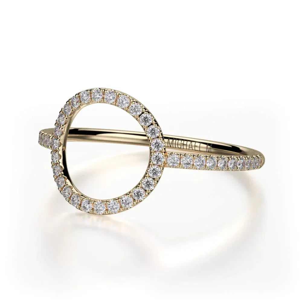 Diamond Open Circle Ring