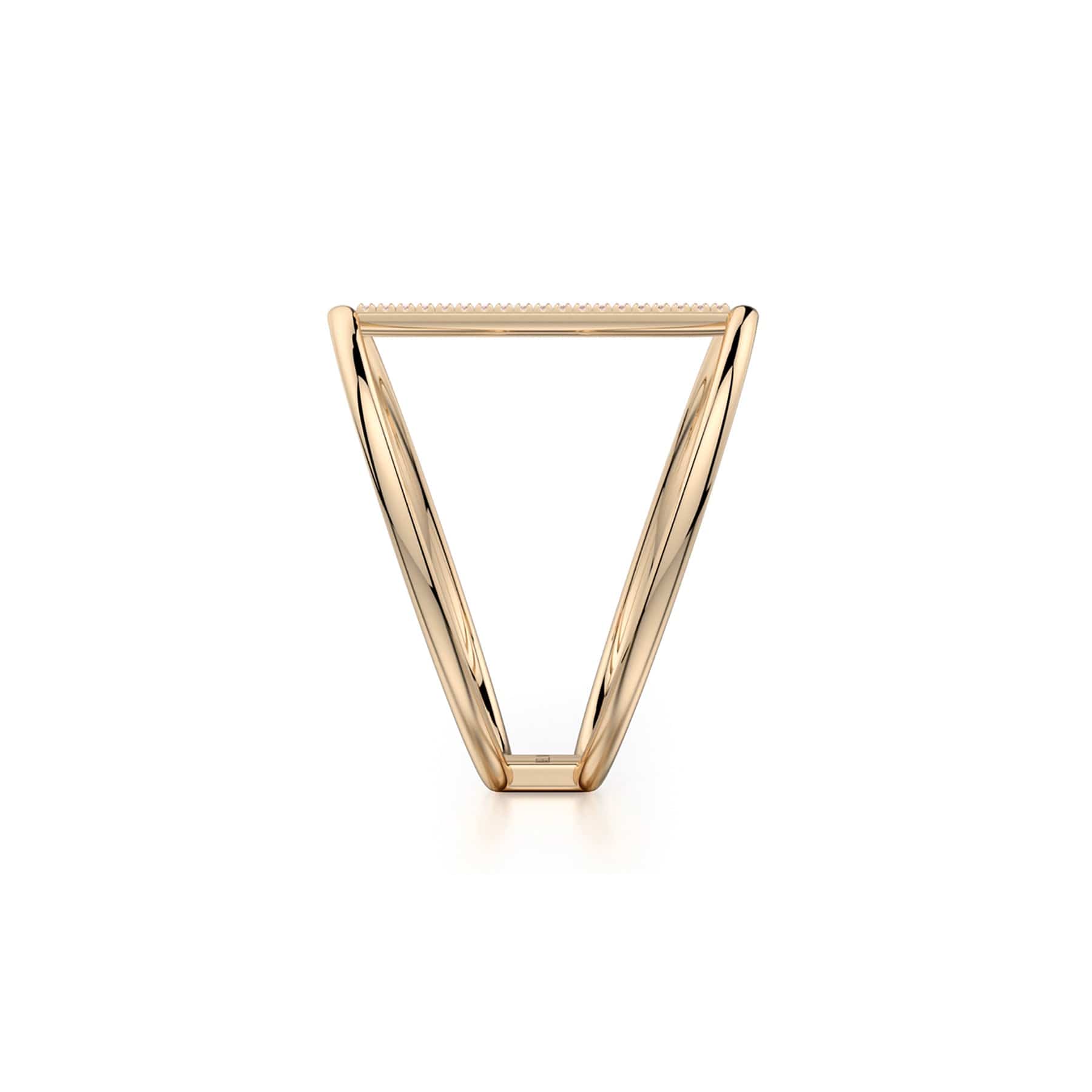 Double Band Diamond Bar Ring