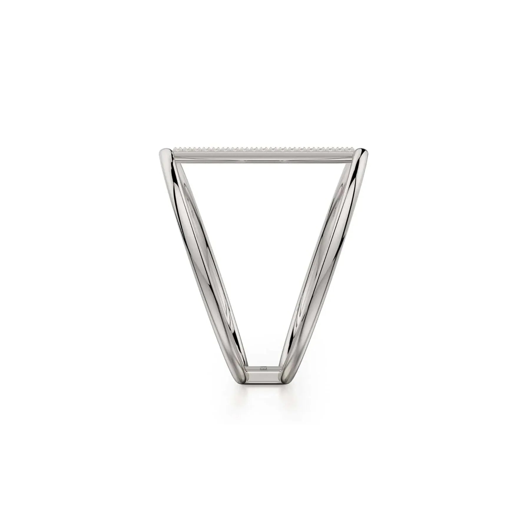 Double Band Diamond Bar Ring