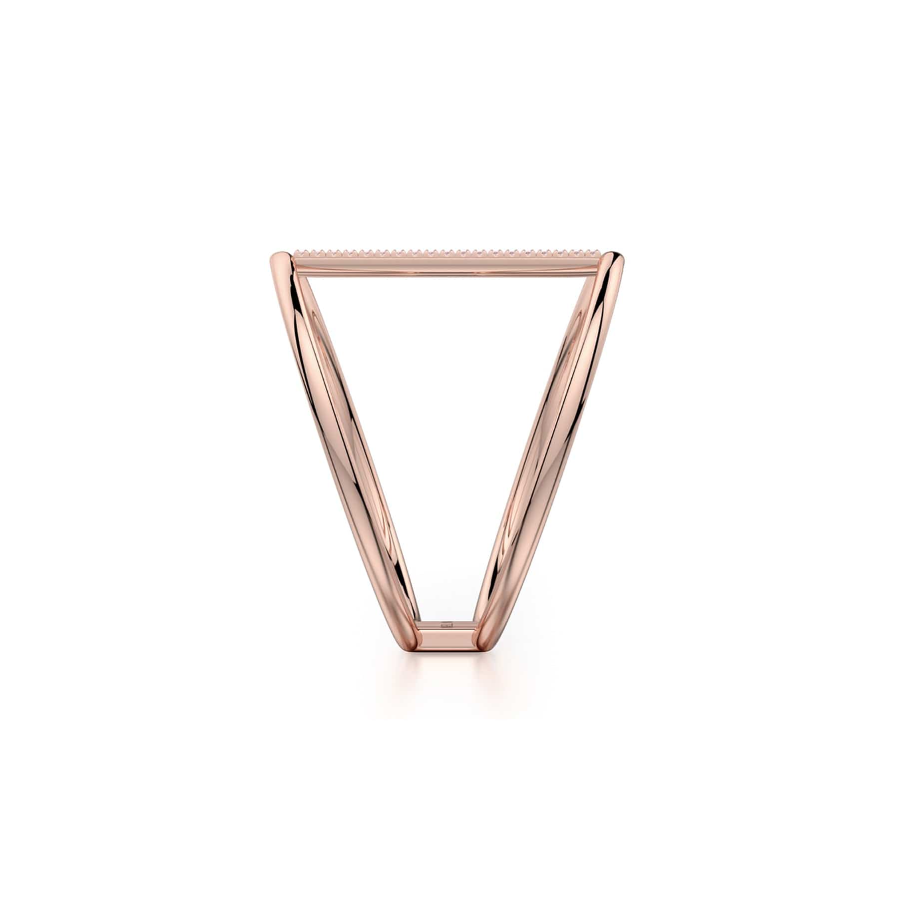 Double Band Diamond Bar Ring