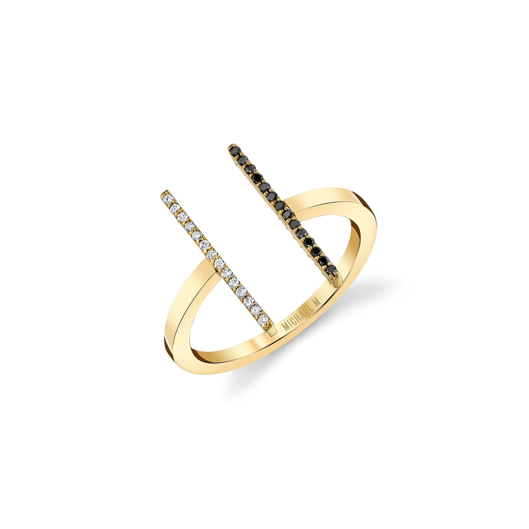 Double Bar Diamond Mix Ring