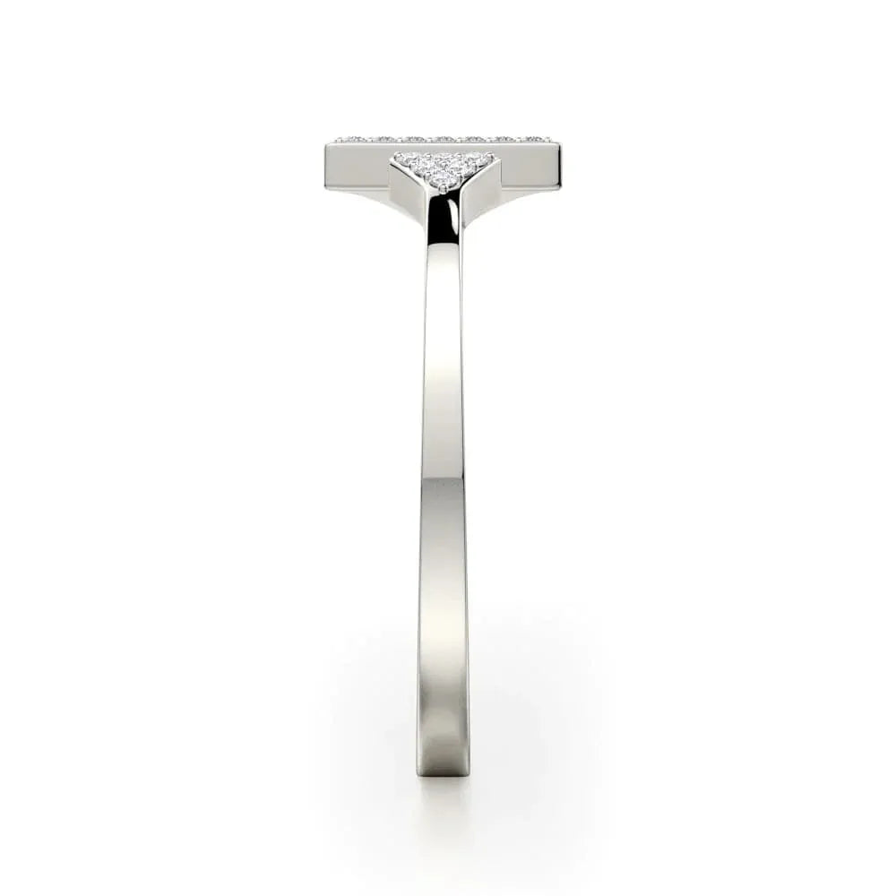 Double Diamond Triangle Ring