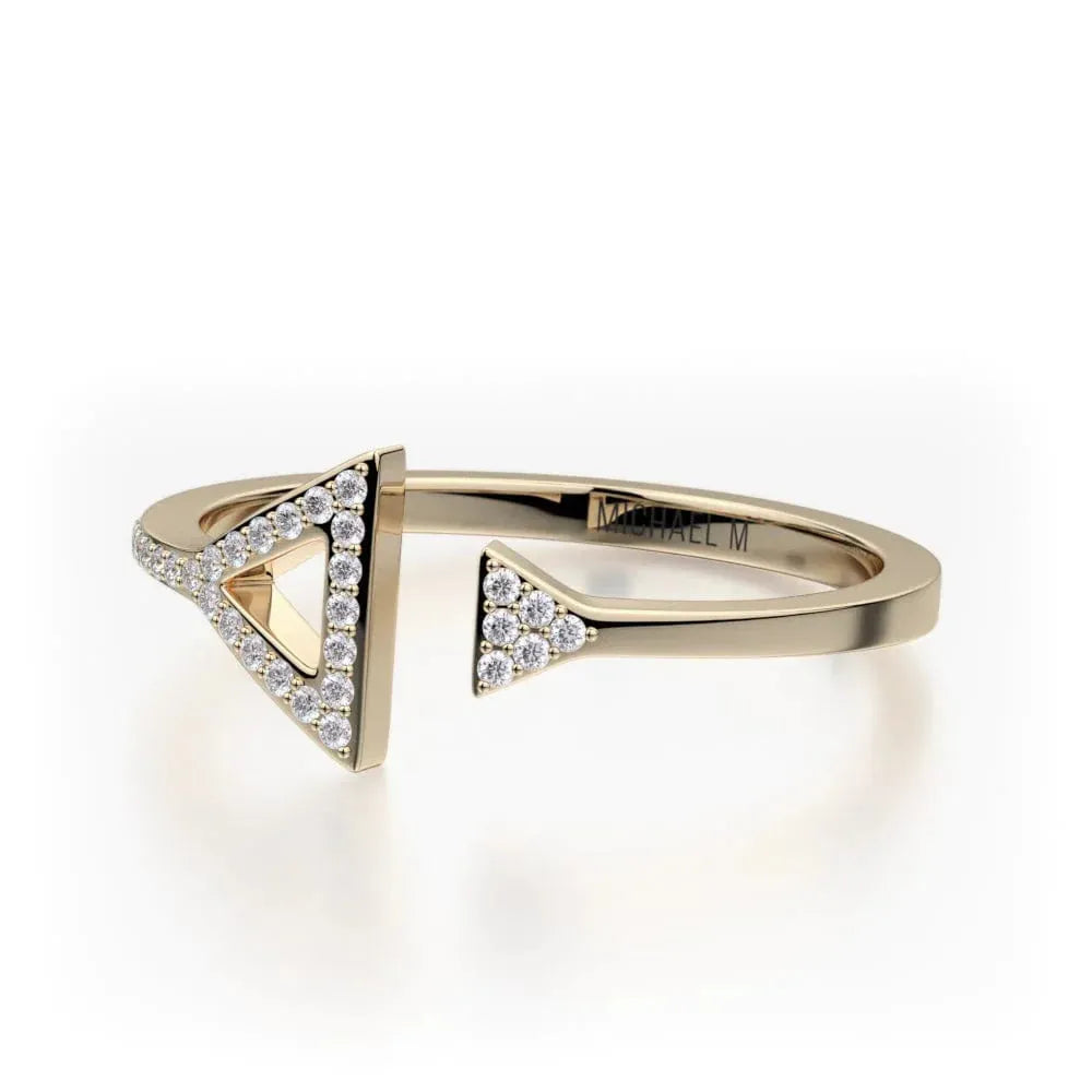 Double Diamond Triangle Ring