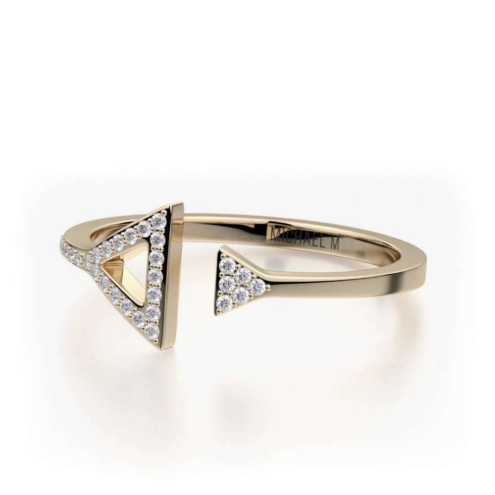 MICHAEL M Double Diamond Triangle Ring F315-YG4