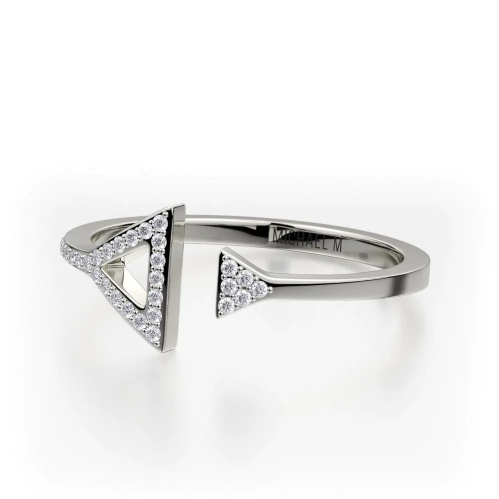 MICHAEL M Double Diamond Triangle Ring F315-YG4