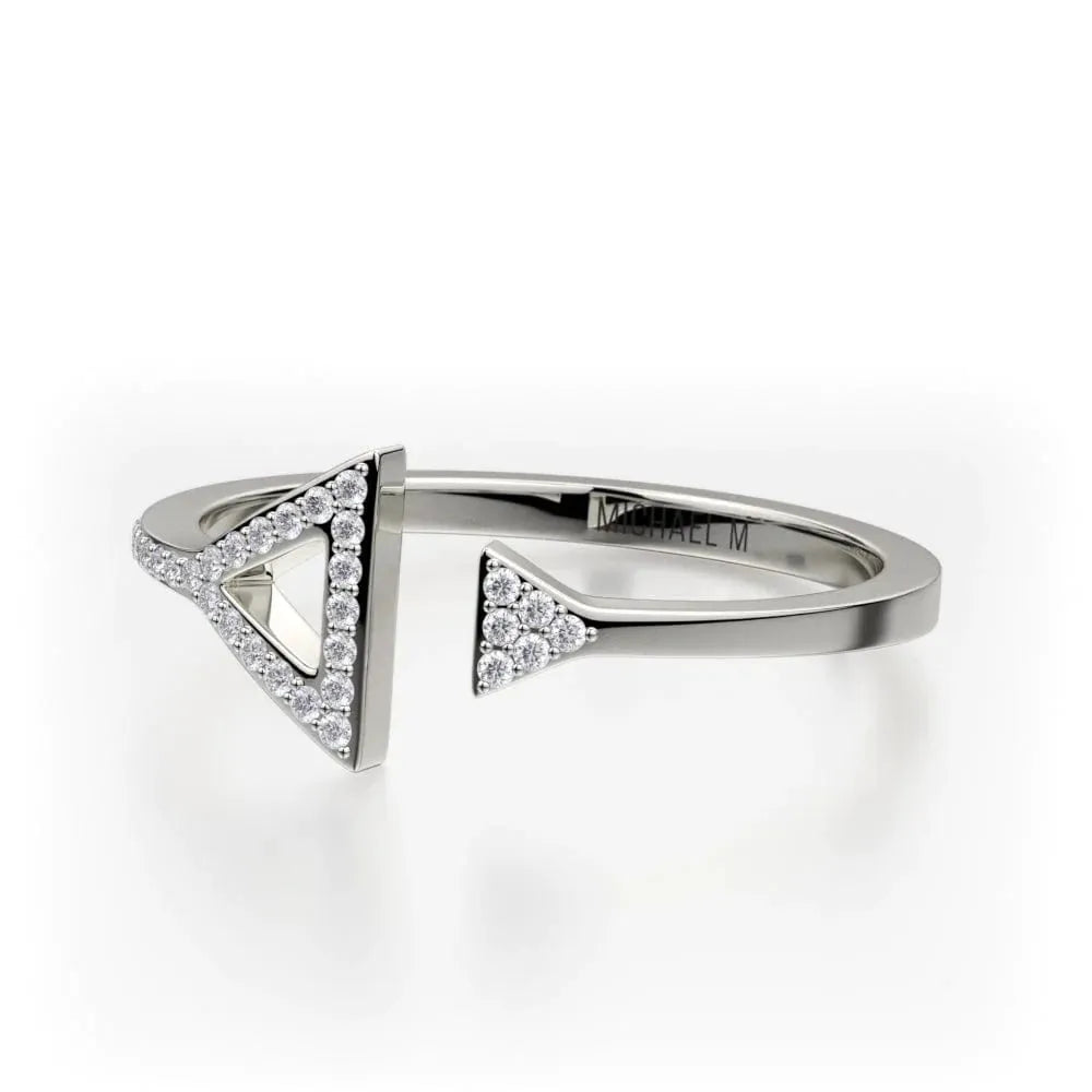 Double Diamond Triangle Ring