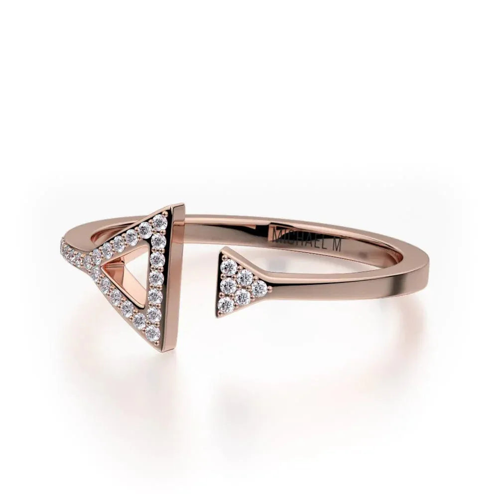 Double Diamond Triangle Ring