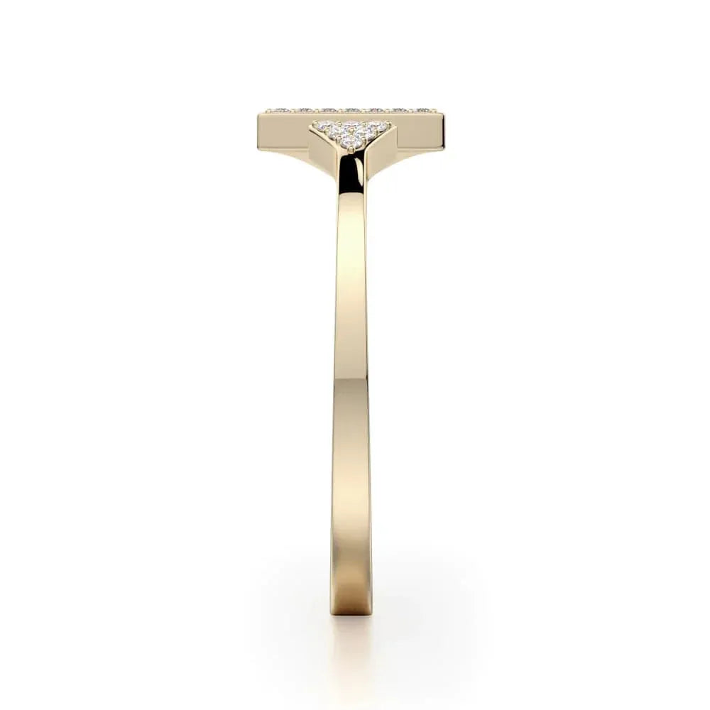 Double Diamond Triangle Ring