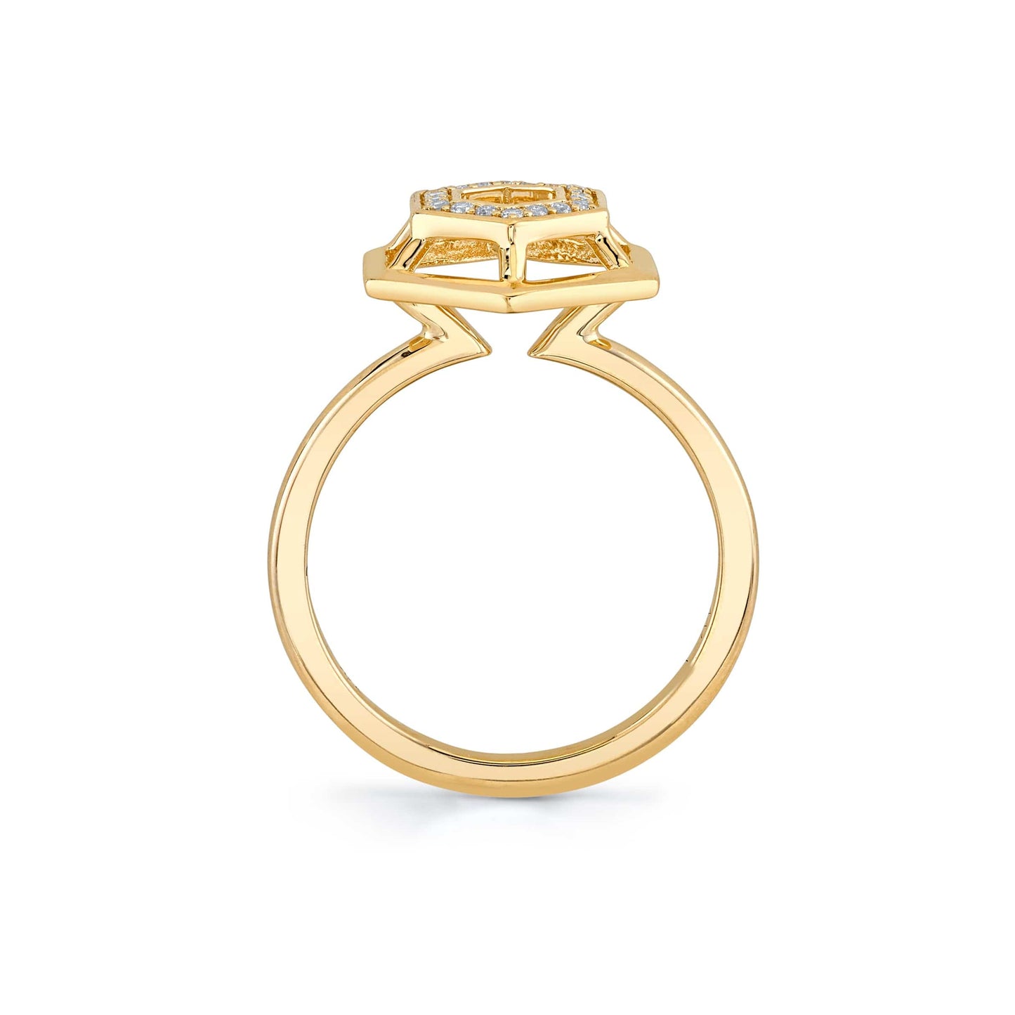 MICHAEL M Hex Truss Cocktail Ring F513