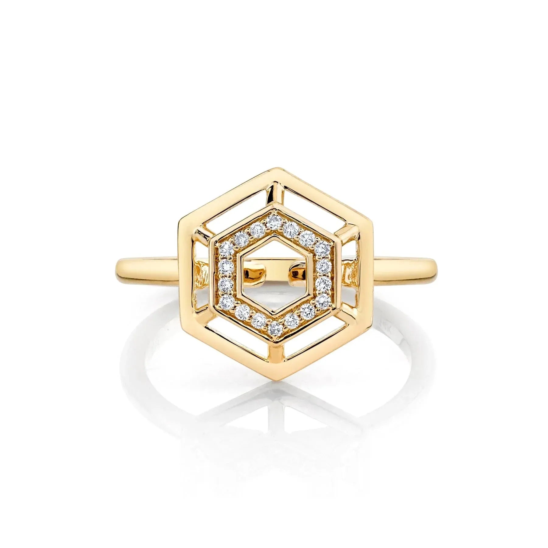 MICHAEL M Hex Truss Cocktail Ring F513