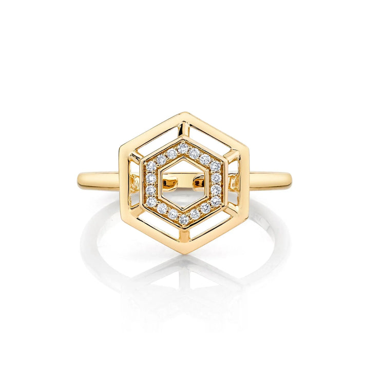 MICHAEL M Hex Truss Cocktail Ring F513