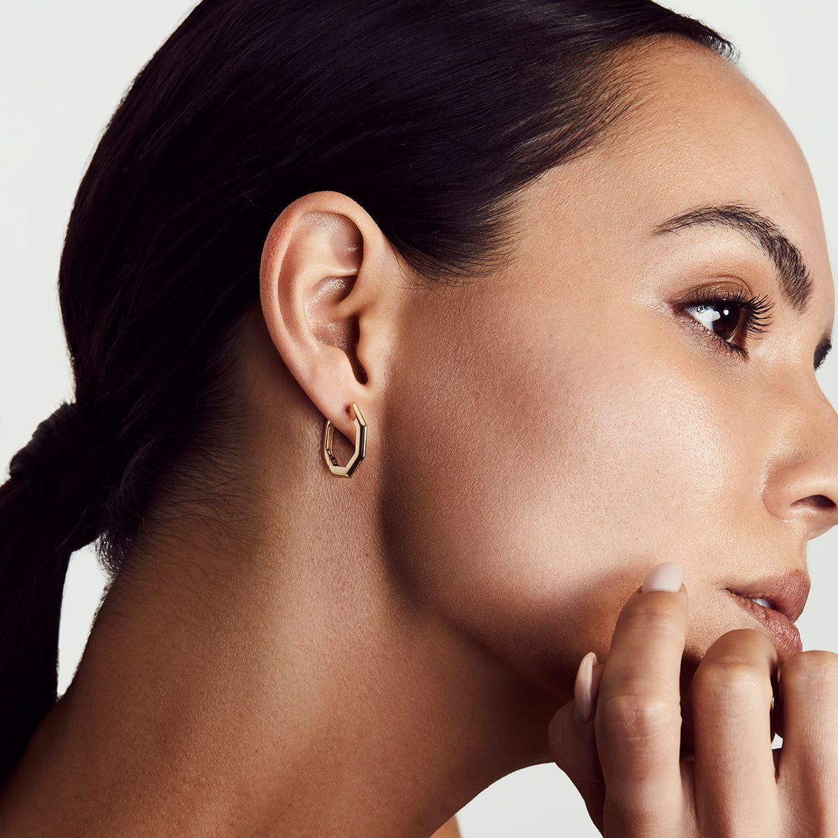 Medium Octave Knifed Hoop Earrings