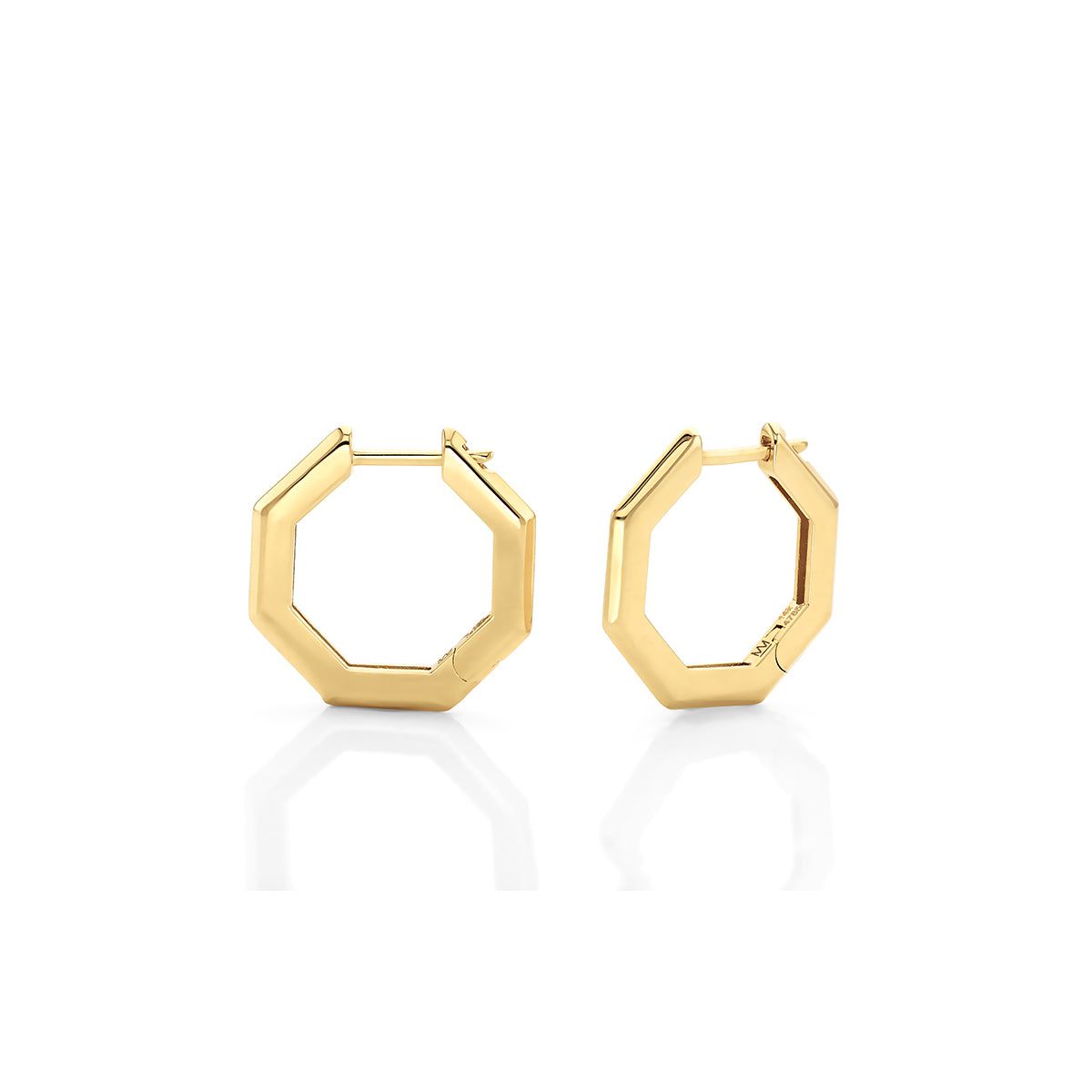 Medium Octave Knifed Hoop Earrings