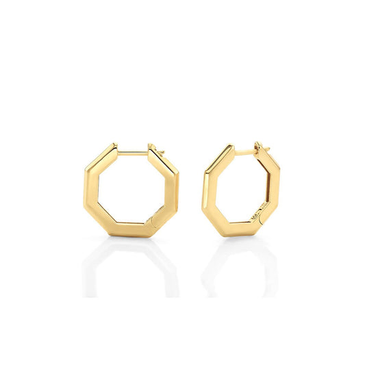 Medium Octave Knifed Hoop Earrings