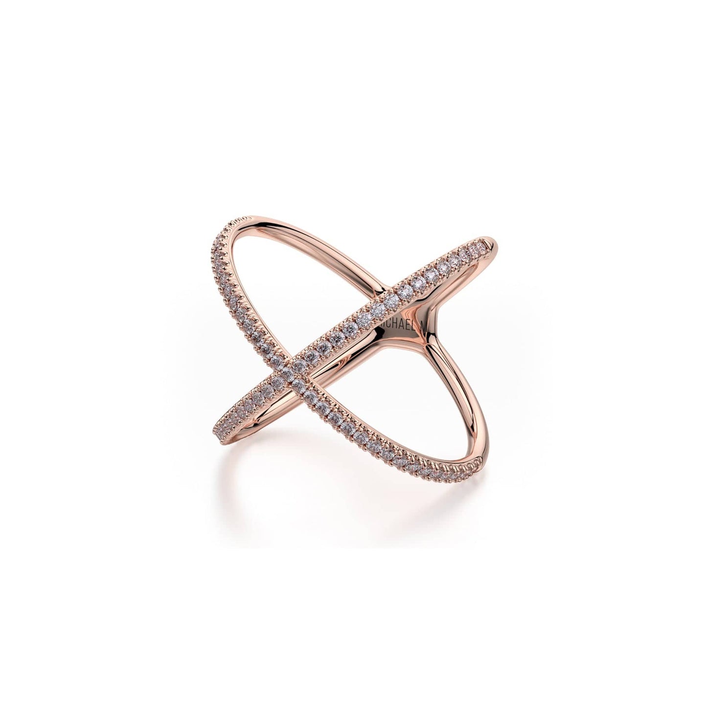 MICHAEL M Open Criss Cross Diamond Ring F280-YG4