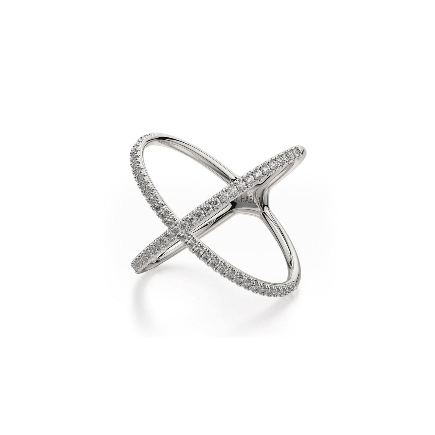 MICHAEL M Open Criss Cross Diamond Ring F280-YG4