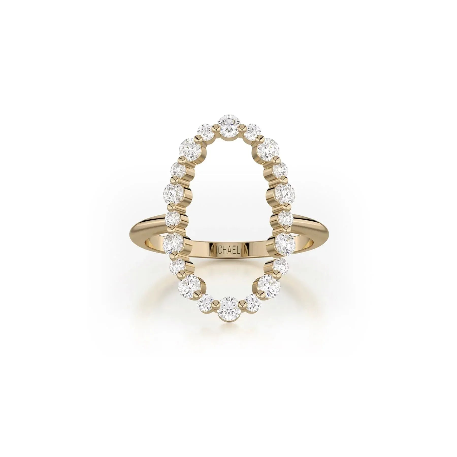 MICHAEL M Open Oval Diamond Cluster Ring F327-YG4
