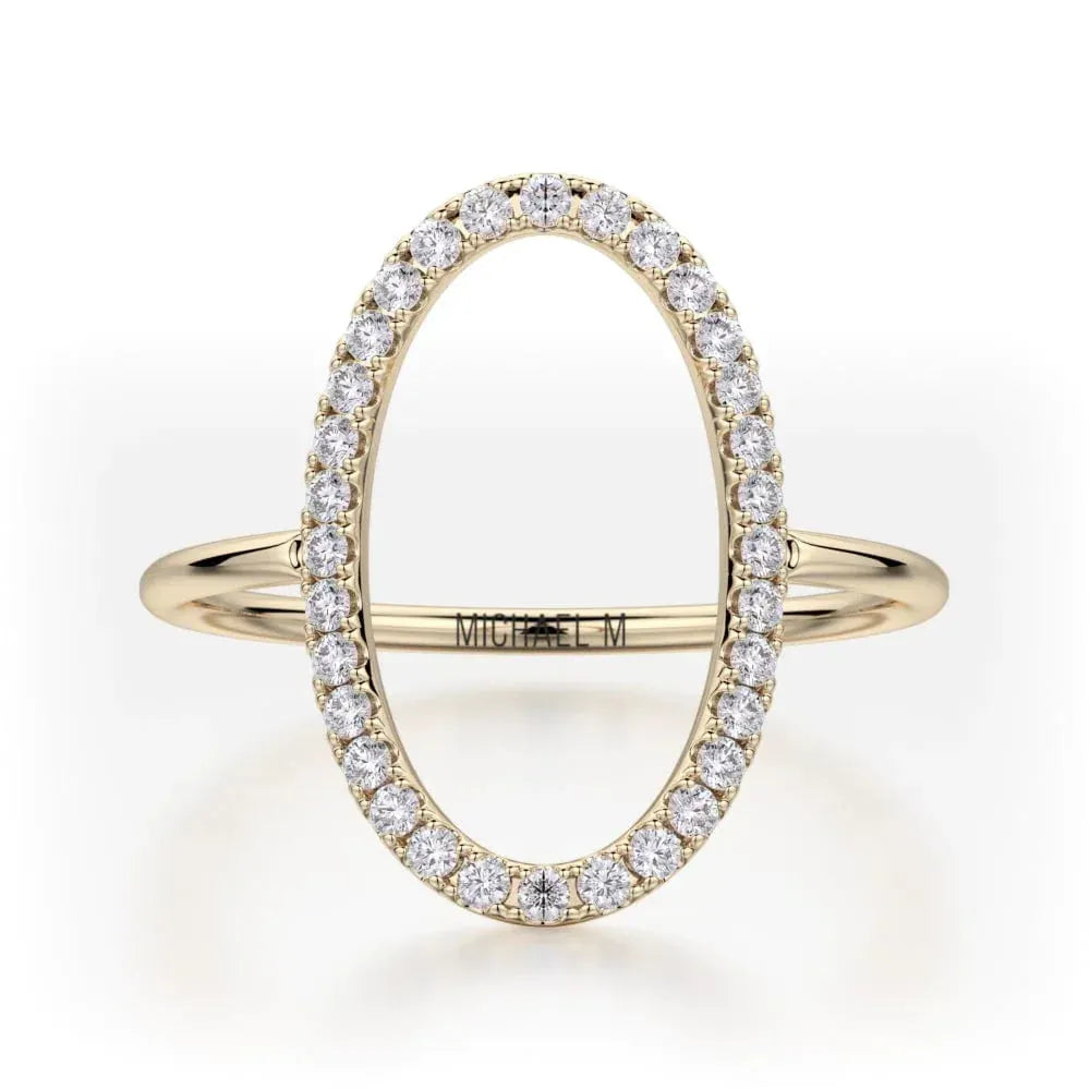 MICHAEL M Open Oval Diamond Ring F303-YG4