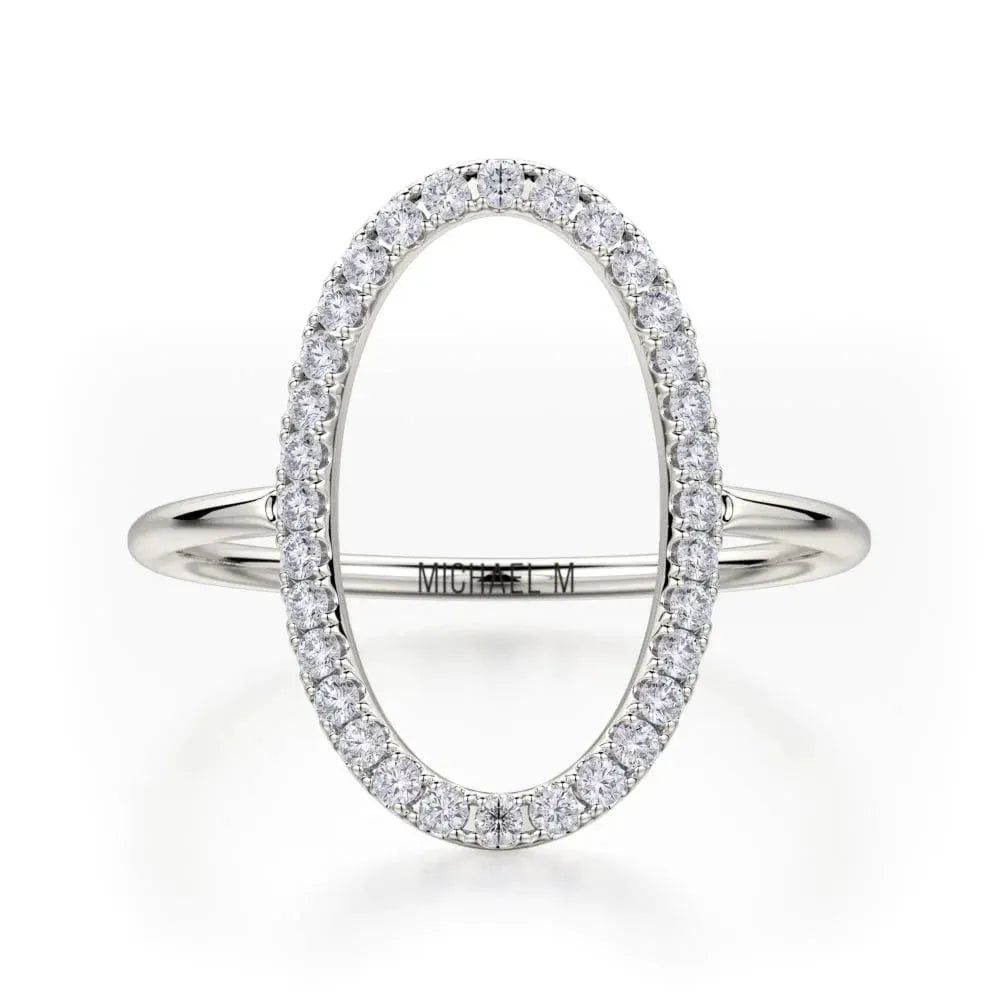 MICHAEL M Open Oval Diamond Ring F303-YG4
