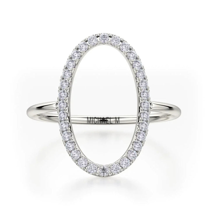 MICHAEL M Open Oval Diamond Ring F303-YG4