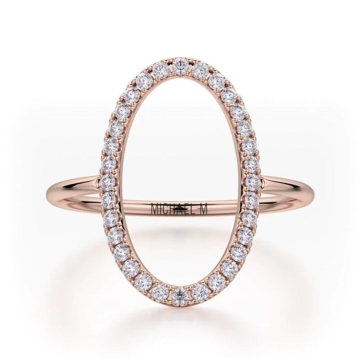 MICHAEL M Open Oval Diamond Ring F303-YG4