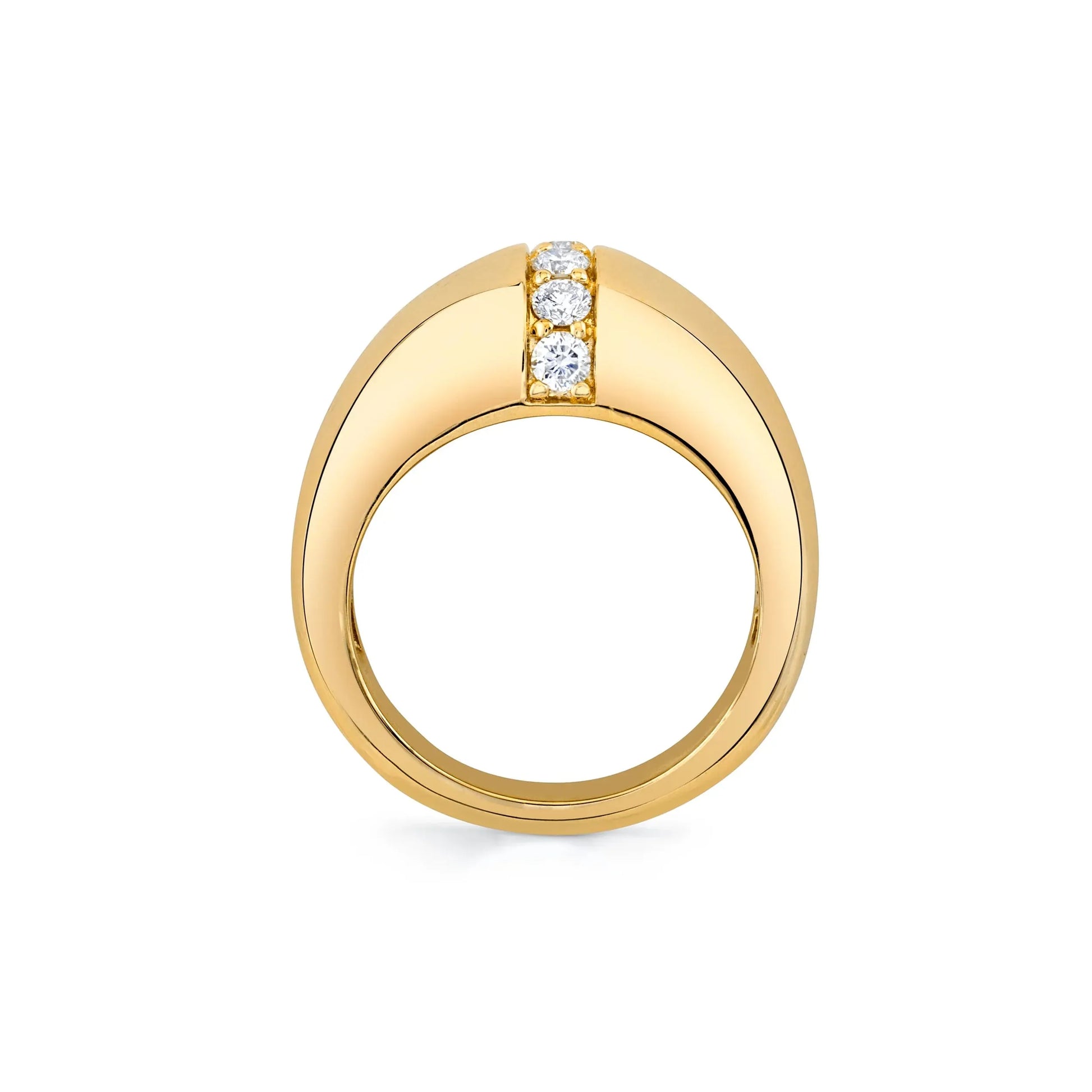 MICHAEL M Orb Split Signet Ring F522