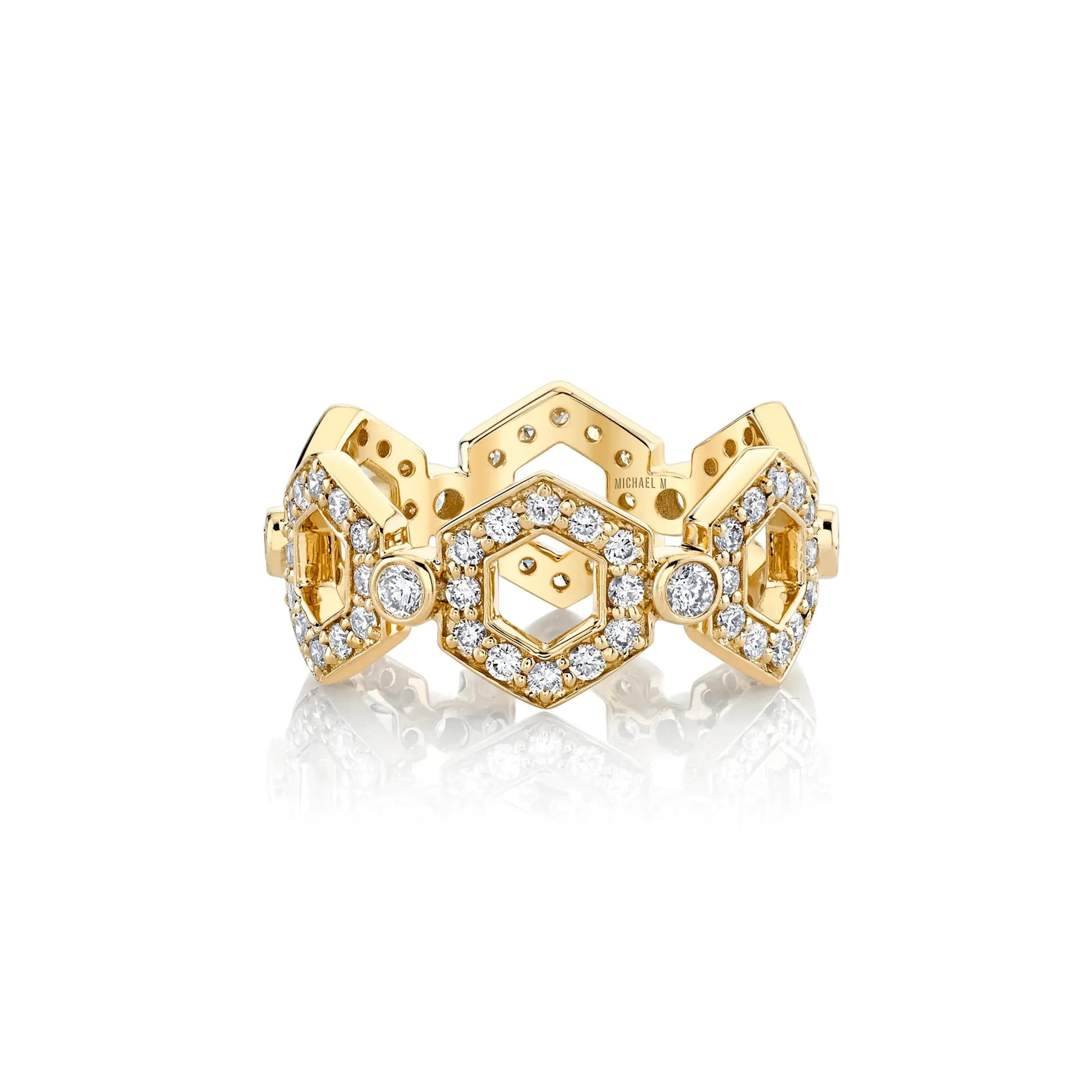 MICHAEL M Pav√© Hex Infinity Band F505