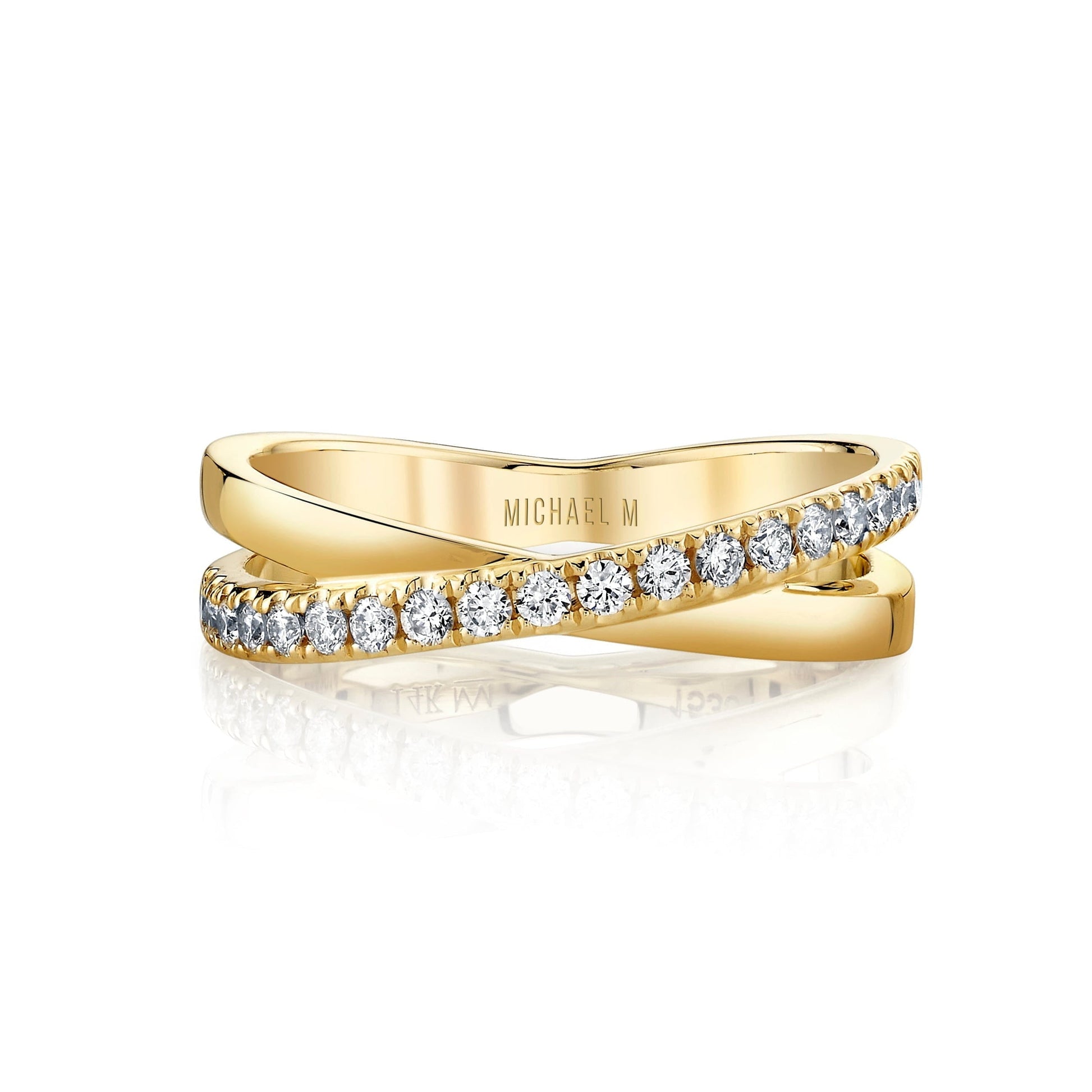 Tetra Diamond Crossover Ring