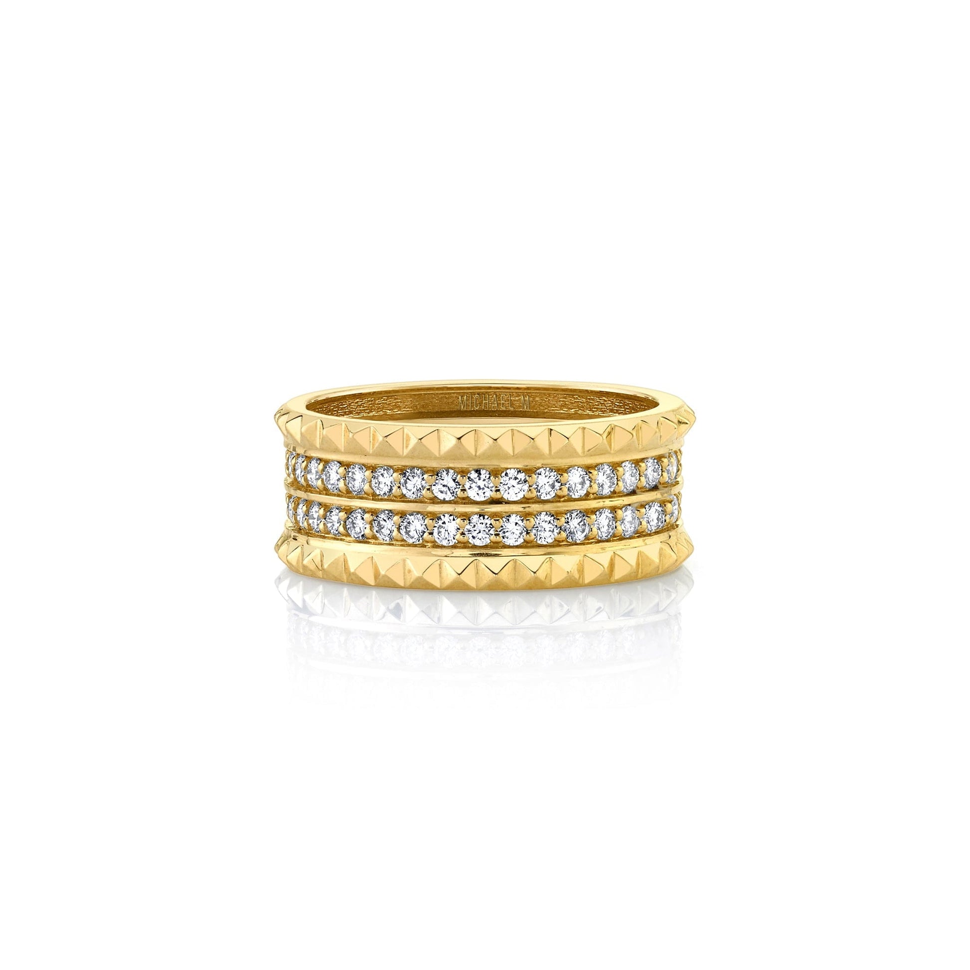 Tetra Double Pavé Band