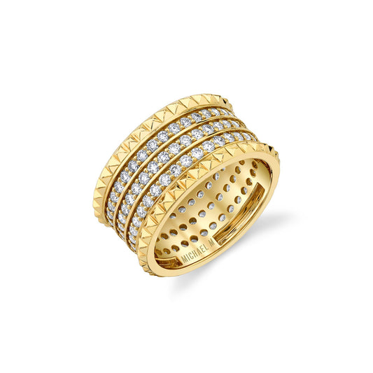 Tetra Triple Pavé Band