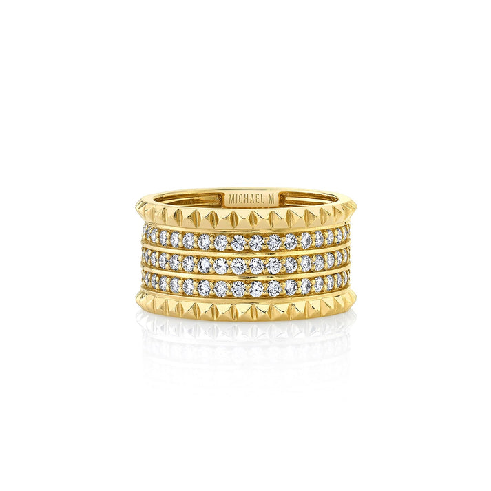 MICHAEL M Tetra Triple Pav√© Band B363YG