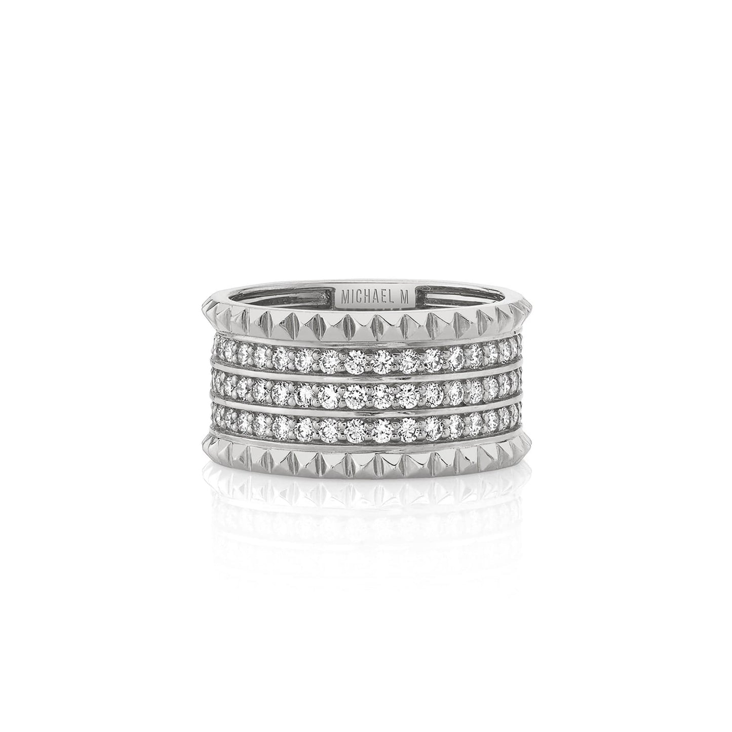 MICHAEL M Tetra Triple Pav√© Band B363YG