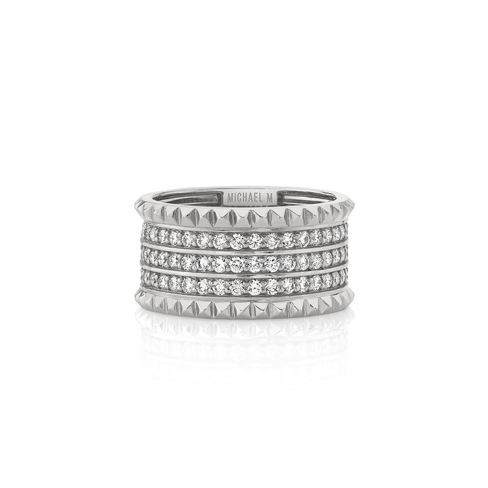 MICHAEL M Tetra Triple Pav√© Band B363YG