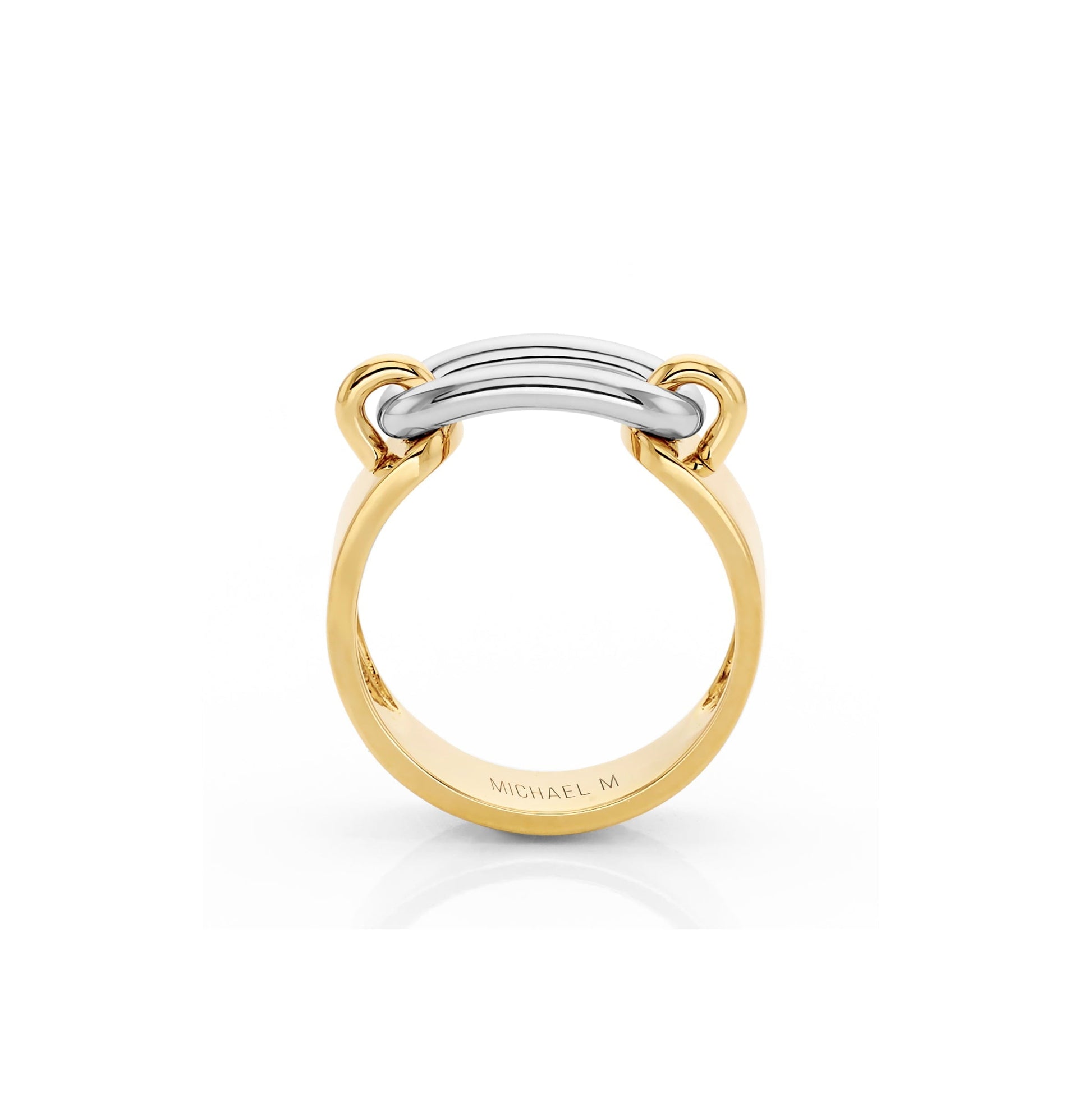 Two Tone Luxe Link Ring