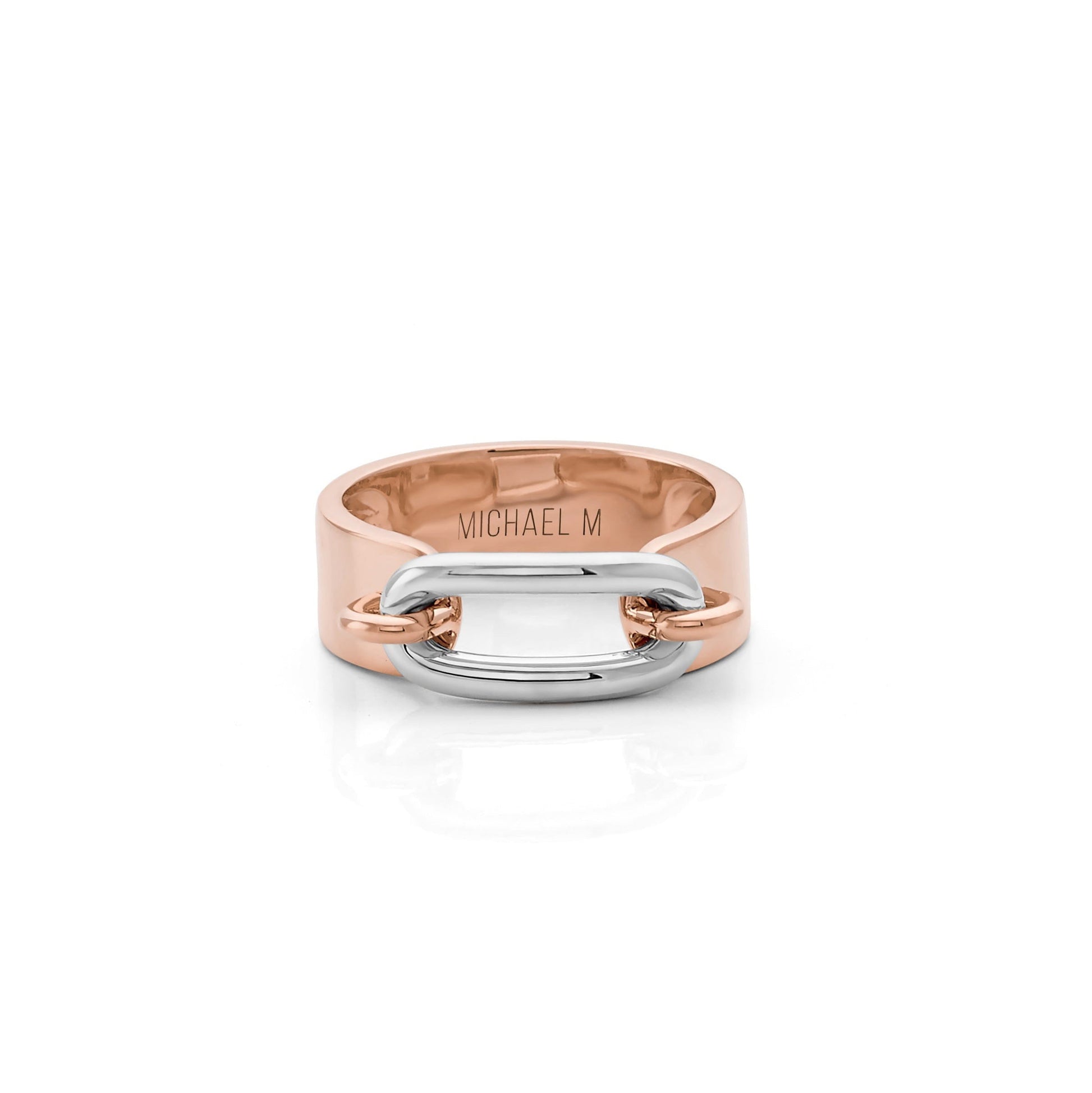 Two Tone Luxe Link Ring