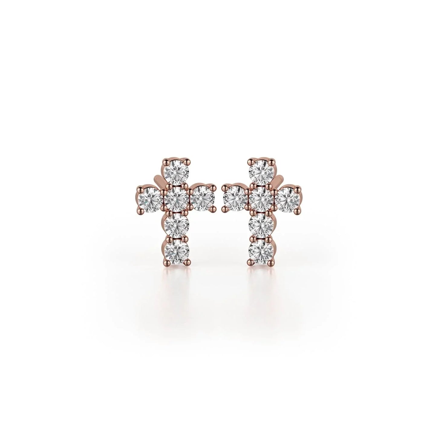 MICHAEL M Mini Diamond Cross Earrings ER278YG