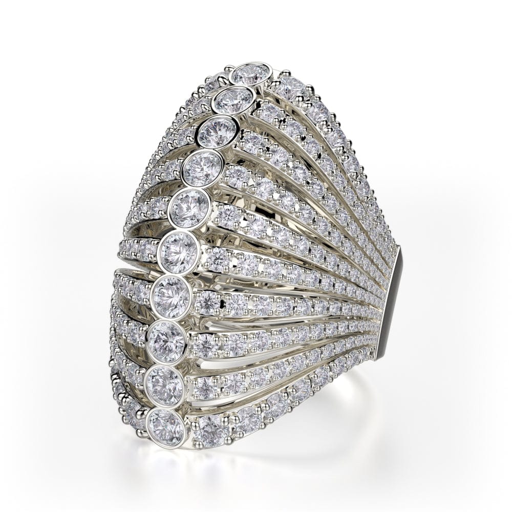 MICHAEL M Diamond Fan Ring F102-WG4