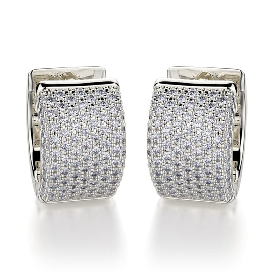 MICHAEL M Huggie Diamond Hoop Earrings MOB107WG