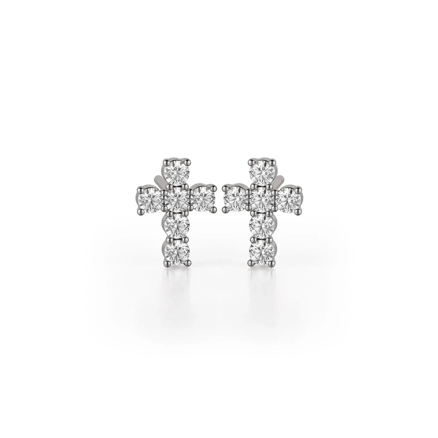 MICHAEL M Mini Diamond Cross Earrings ER278YG