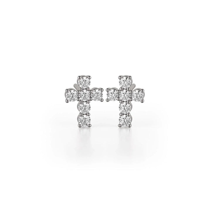 MICHAEL M Mini Diamond Cross Earrings ER278YG