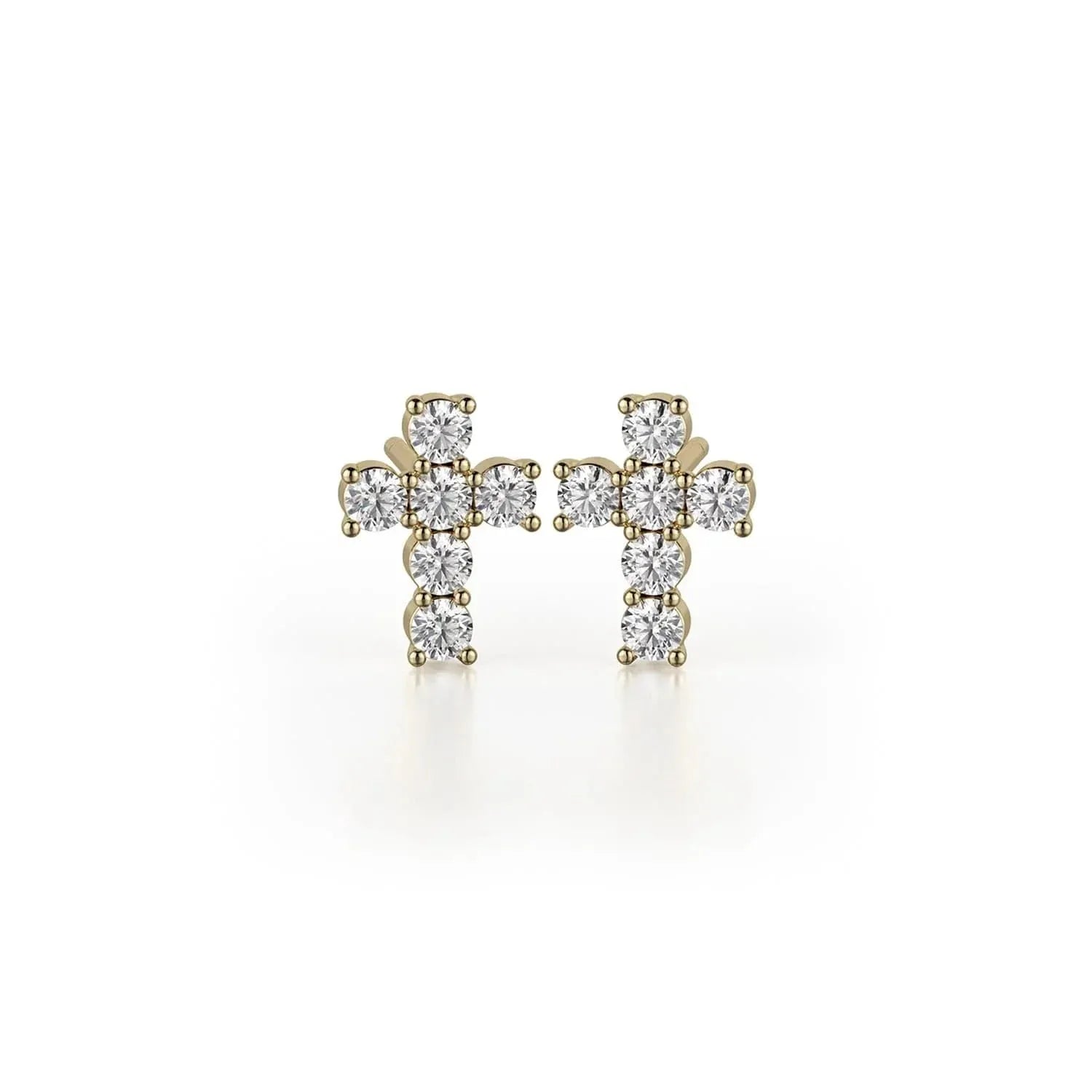 MICHAEL M Mini Diamond Cross Earrings ER278YG