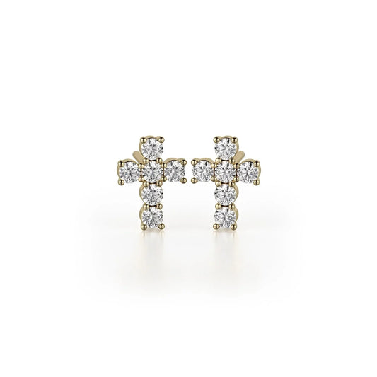 MICHAEL M Mini Diamond Cross Earrings ER278YG