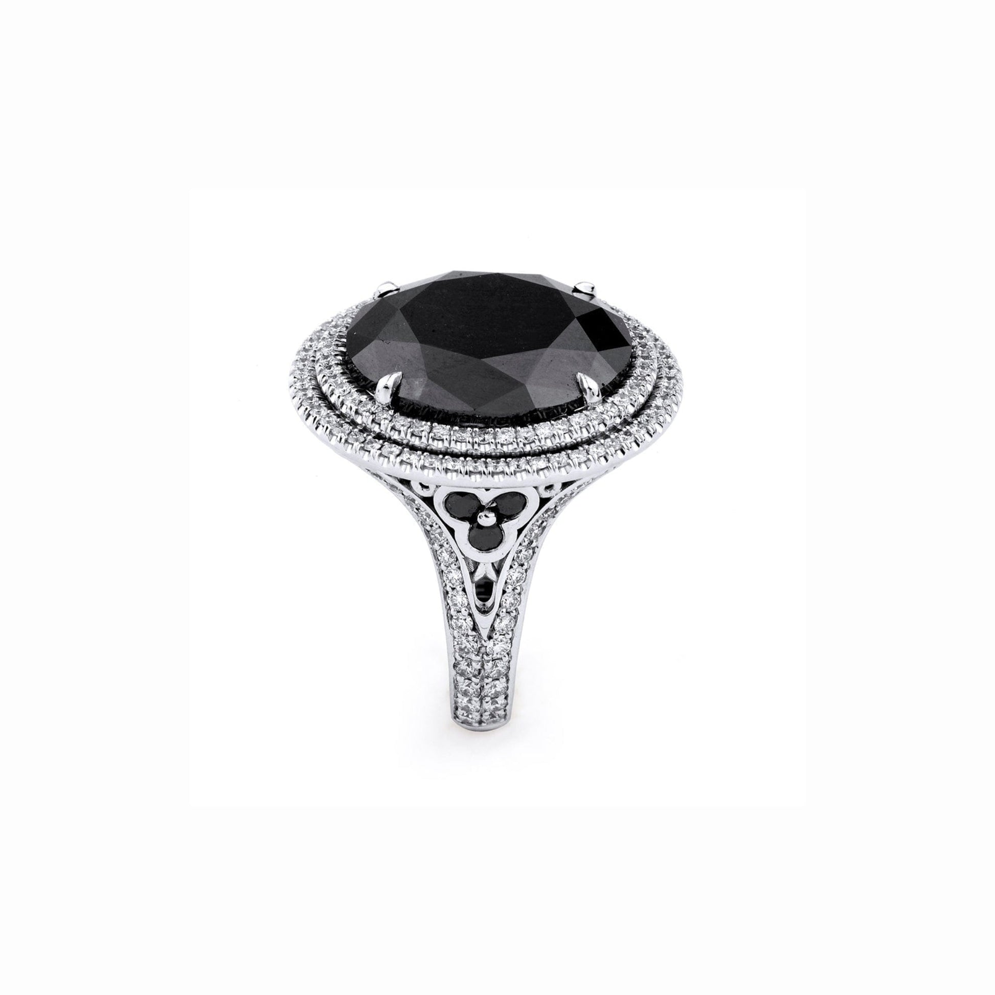 Black Diamond Round Ring